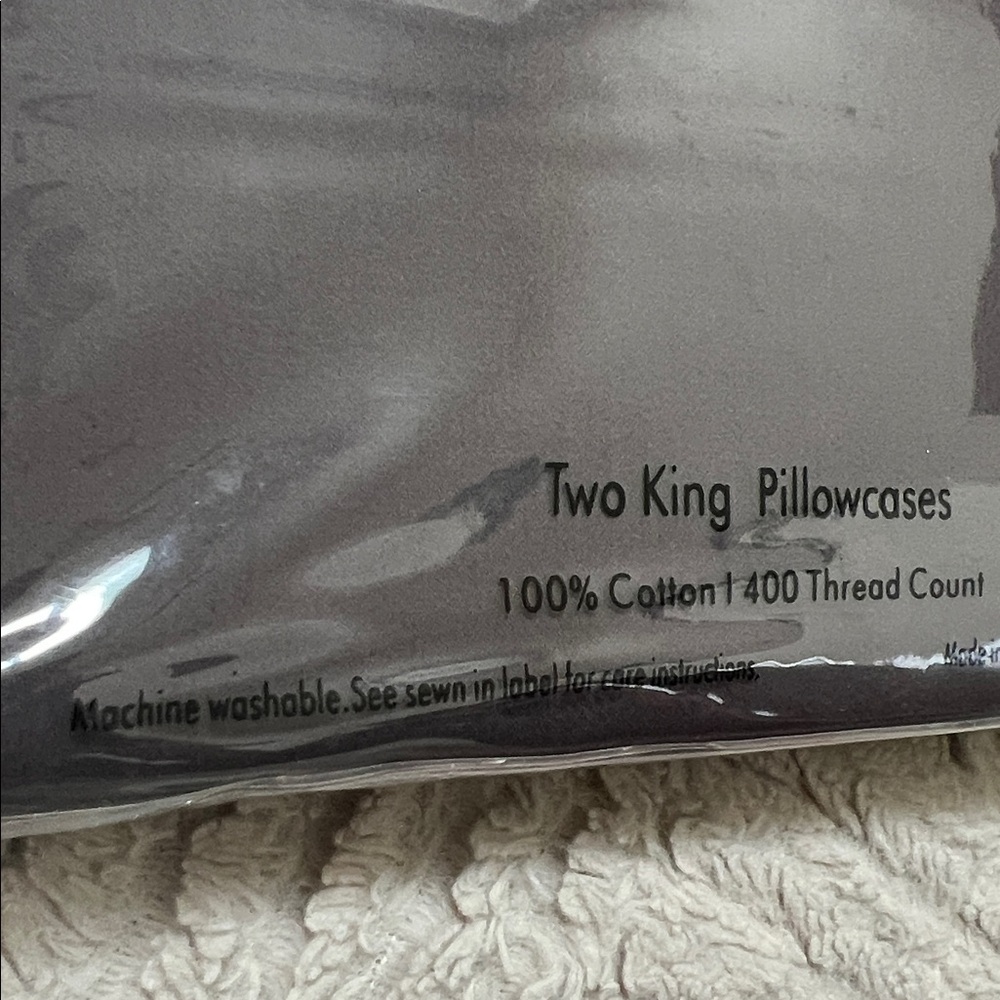 Tahari Home 100% cotton King Pillow Cases 400 thread count, New in packaging - Picture 5 of 15